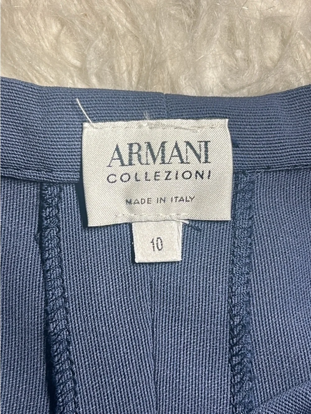 Armani Collezioni Navy Wide-Leg Maxi Skirt